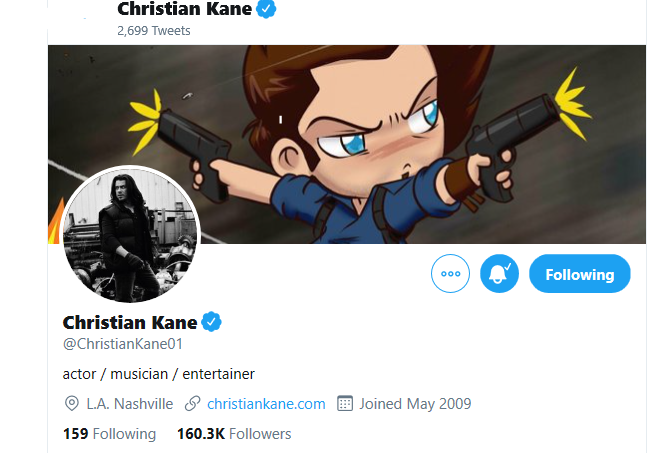 maryebrewer's tweet photo. #2020WillBeTheYearFor
@ChristianKane01🐺👈 #follow
#YearofKane🐺
#actor #singersongwriter #Cook
Hopefully new #indiemusic🎶
New #tvshow 📺#AlmostParadise🌴 @wgnamerica
@JUNKIE_2019 #indiefilm #JUNKIE is out on #DVD
#filming #SubjectUnknown
#follower #160,023 @ 10:51 am ct https://t.co/URgpUD3s3r
