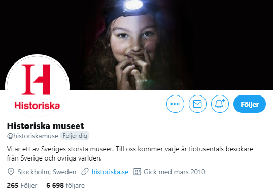 svenskhistoria's tweet photo. Topplista över 101 svenska museer på Twitter:
https://t.co/iYRcY2wr2y
#kulturarv #museitoppen https://t.co/9yMUJs5Boe