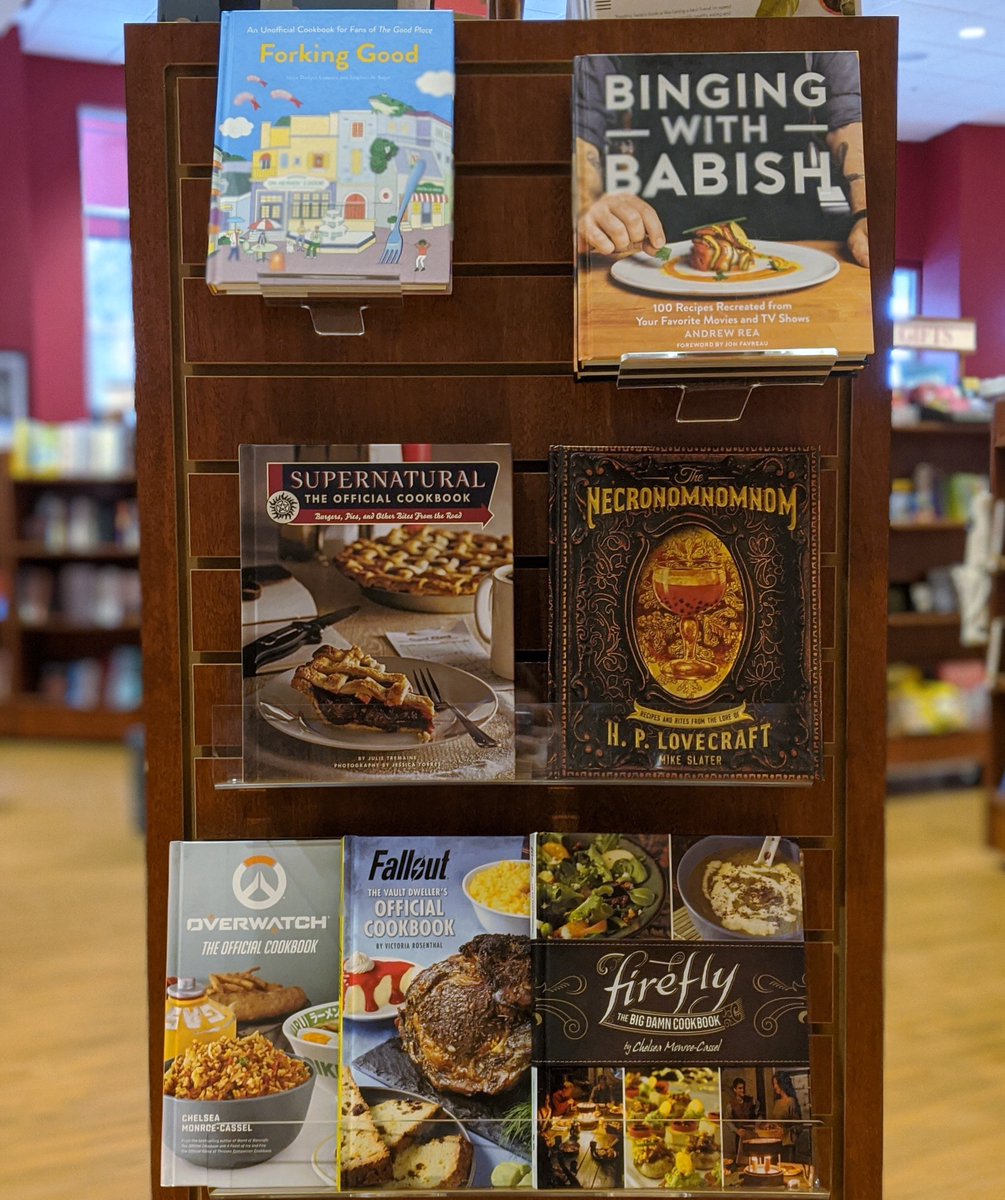 quailridgebooks's tweet photo. Make your next meal special with these pop culture cookbooks!

https://t.co/cSXSnAPH2e @quirkbooks @HMHbooks  @insighteditions @countrymanpress https://t.co/mdnKTR16AY