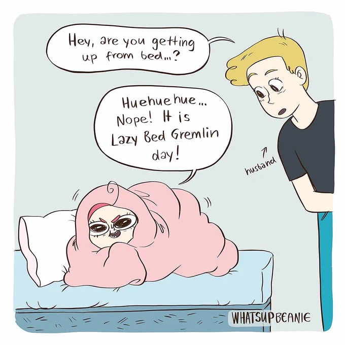 Sometimes you just need a cocoon gremlin day and it's even better with company. Do you guys have gremlin days or something similar? What do you do on a free day when you're SUPER tired? 