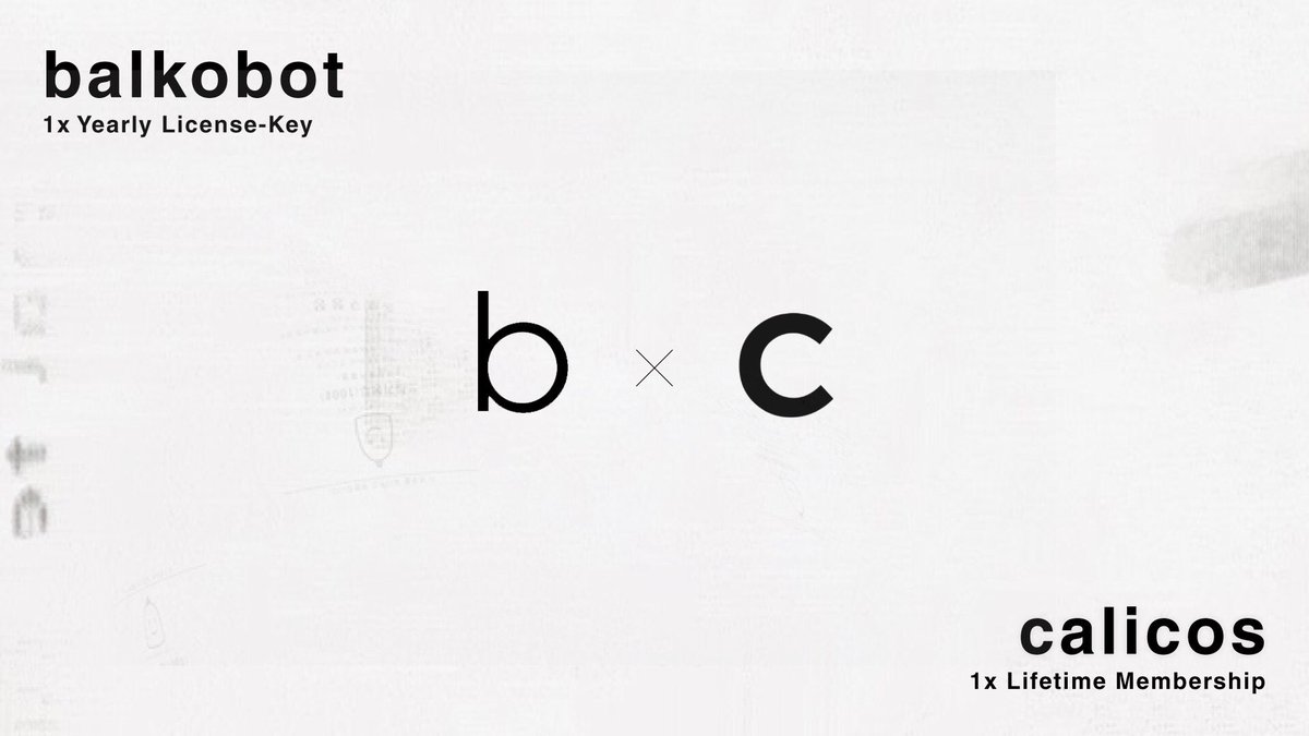 balkobot's tweet image. ⚡️FLASH GIVEAWAY⚡️

One winner will receive:

- Calicos Lifetime
- Balkobot Yearly Renewal

Like, Retweet, and Follow @calicosio @balkobot. Winner picked in 1 hour.