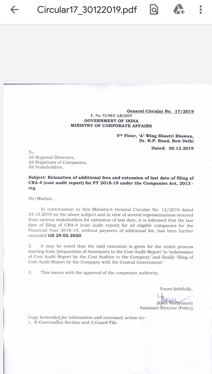 FCSJigarShah's tweet photo. It is season of extension.. due date for #CRA4 is also extended.

Now expecting #MCA to extend due date for #BEN2 and #IEPF form https://t.co/K00PcWCoYv