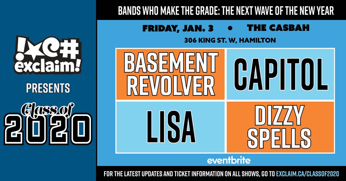 dan burke (@rockscarred) on Twitter photo This Friday @CasbahHamilton - 1st show of <a href="/exclaimdotca/">Exclaim!</a>'s Class Of 2020 series...
<a href="/BASEREVOLVmusic/">Basement Revolver</a> (<a href="/sonicunyon/">Sonic Unyon Records</a>) > exclaim.ca/music/article/…
+++ Capitol, <a href="/crappybdaylisa/">Lisa SQ</a> <a href="/dizzyspellsband/">Dizzy Spells</a>.
TIX <a href="/eventbrite/">Eventbrite</a> > eventbrite.com/e/class-of-202… This Friday @CasbahHamilton - 1st show of <a href="/exclaimdotca/">Exclaim!</a>'s Class Of 2020 series...
<a href="/BASEREVOLVmusic/">Basement Revolver</a> (<a href="/sonicunyon/">Sonic Unyon Records</a>) > exclaim.ca/music/article/…
+++ Capitol, <a href="/crappybdaylisa/">Lisa SQ</a> <a href="/dizzyspellsband/">Dizzy Spells</a>.
TIX <a href="/eventbrite/">Eventbrite</a> > eventbrite.com/e/class-of-202…