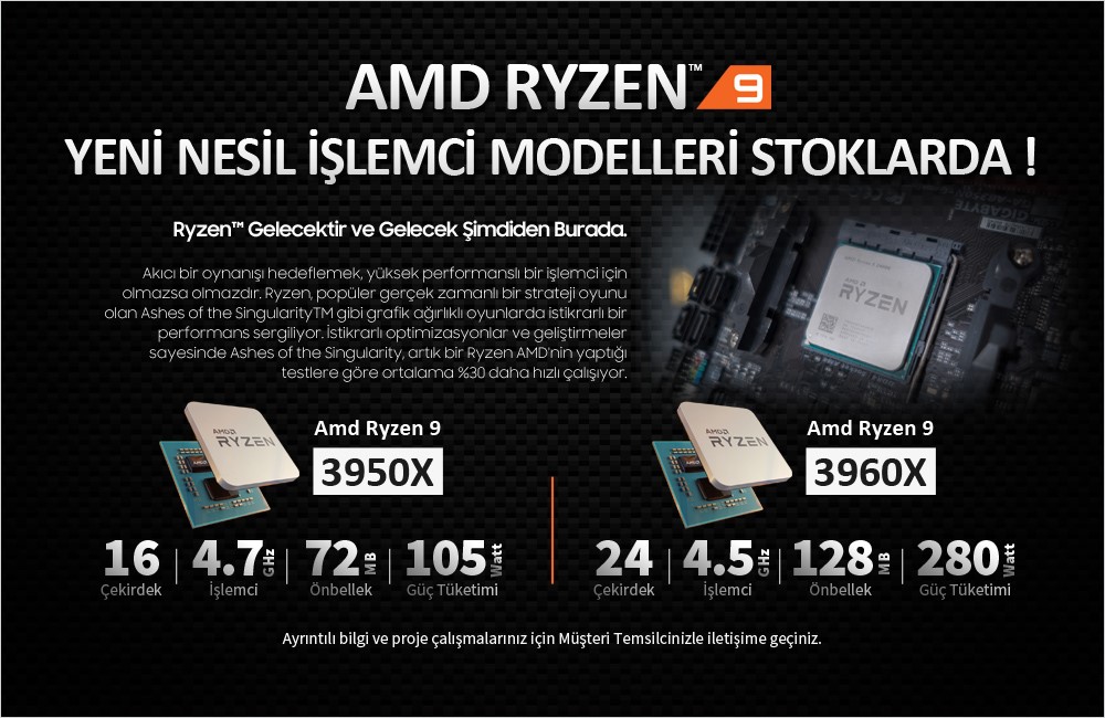 AMD Ryzen 9 işlemciler sınırlı sayıda stoklarda. Kaçırmayın!

#satinalma #bilgiislem #it #bt #tedarikzinciri