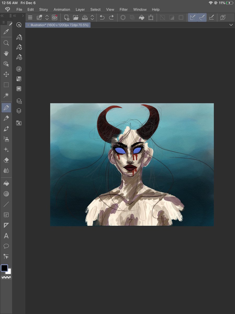 AllisonInspi's tweet photo. I do want to finish this piece so I’m actually working on it little by little I’ve been trying to bring back my anime style while still using all the techniques I’ve learned from figure drawing and painting in mind ^^#dallasartist #succubus #digitalpainting https://t.co/gGZ7D1Xu4V