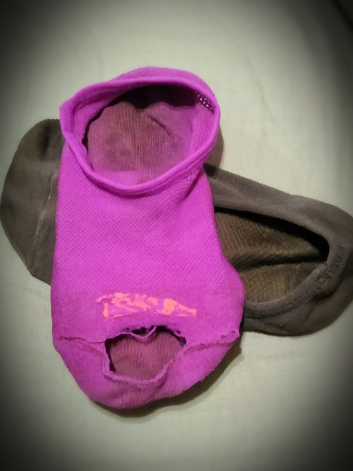Old, dirty, smelly worn out socks. Time to retire and sell this mixed matched pair.   Breath it in bitches<a href="/tag/footfetish"class="tags"><span>#footfetish</span></a><a href="/tag/findom"class="tags"><span>#findom</span></a>