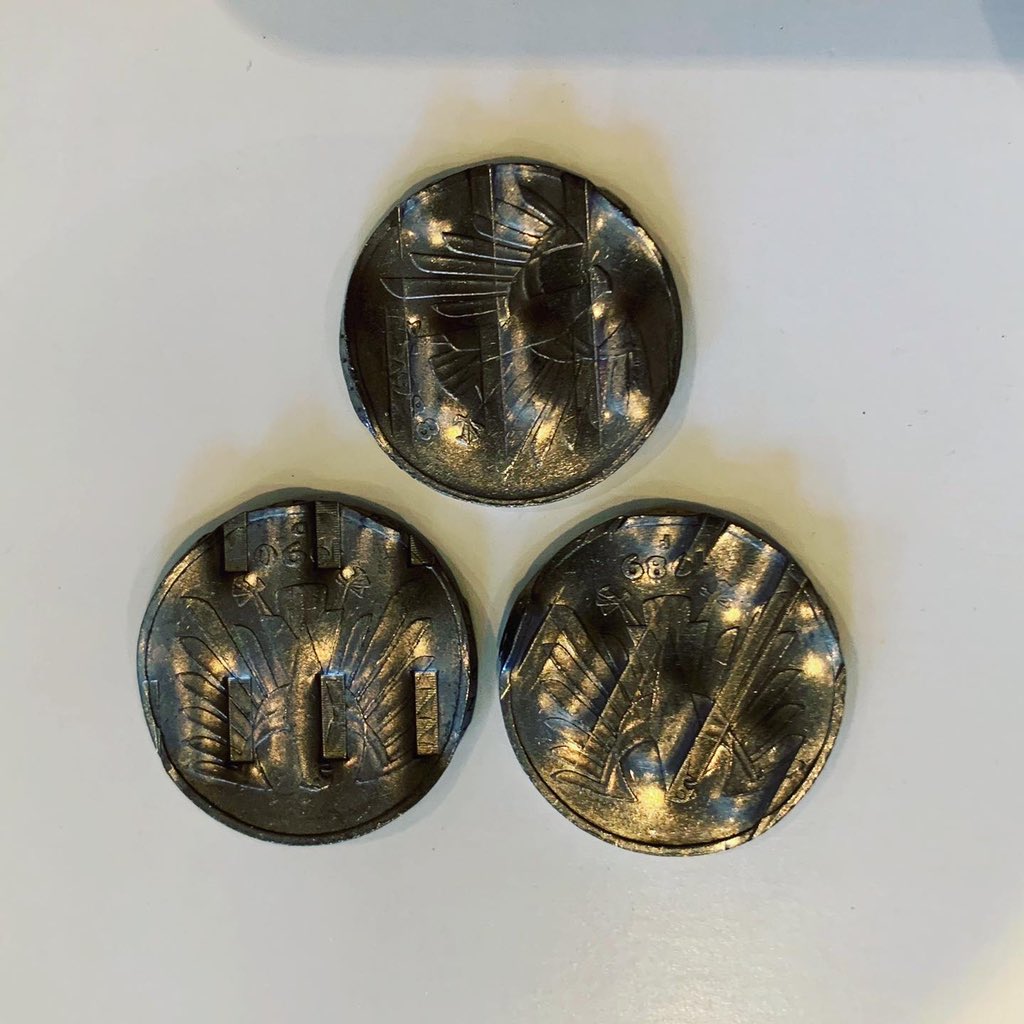 numismaticum's tweet photo. the #year comes to its #end, but what happens after a #coin ends its #life? here is the #answer and how a #token looks like after being taken out from #circulation https://t.co/Oasun2PDpv
