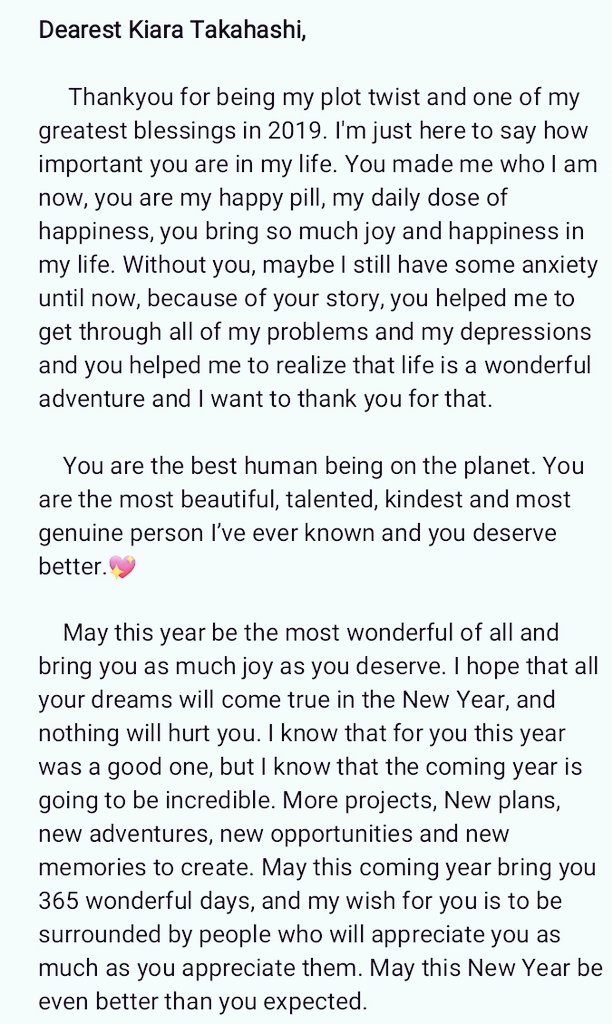 kiaraonly_'s tweet photo. Happy New Year love, @_kiatakahashi 
 
Mauna nako bumati, sana mabasa mo :) 
I love you so much!

#PUSHAwardsKiaNos https://t.co/DJ8FjdMR40