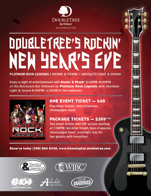 Book your tickets now! Call our front desk, 309.664.6446 or online at thebestpartyintown.com