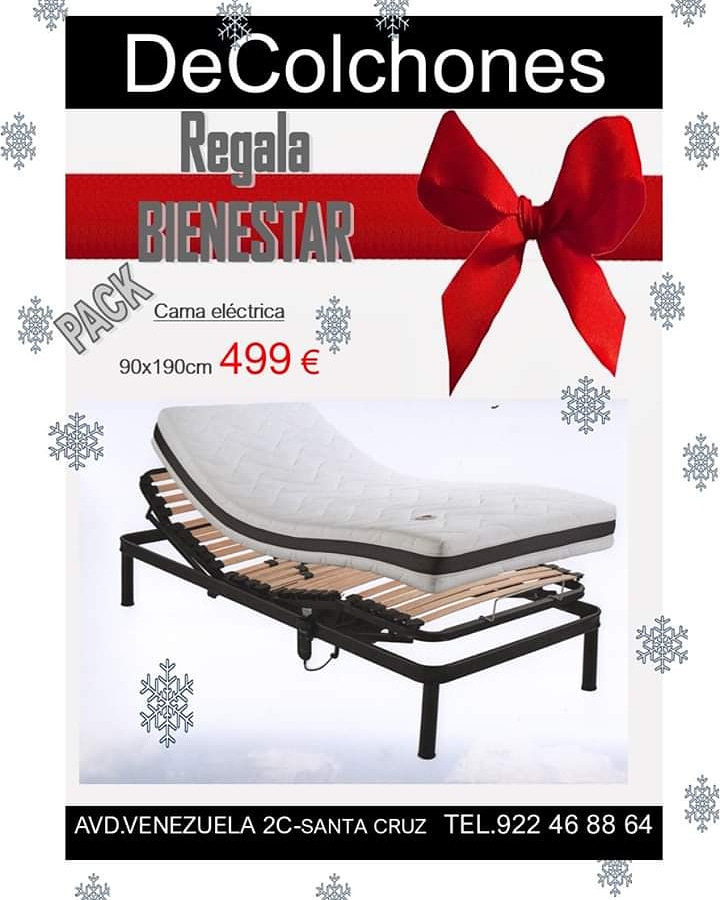 DeColchonesDC's tweet photo. 👉En DeColchones, tenemos los mejores regalos🎁 para esta Navidad.🎄 Regala Bienestar,🤩ellos te lo agradecerán. Cama eléctrica elevable + colchón viscoelástico .Ven y pruébalo en nuestra tienda.
#decolchones #tiendadecolchones #felicessueños #camaelectrica#regalosnavideños https://t.co/J32pGDxeqo