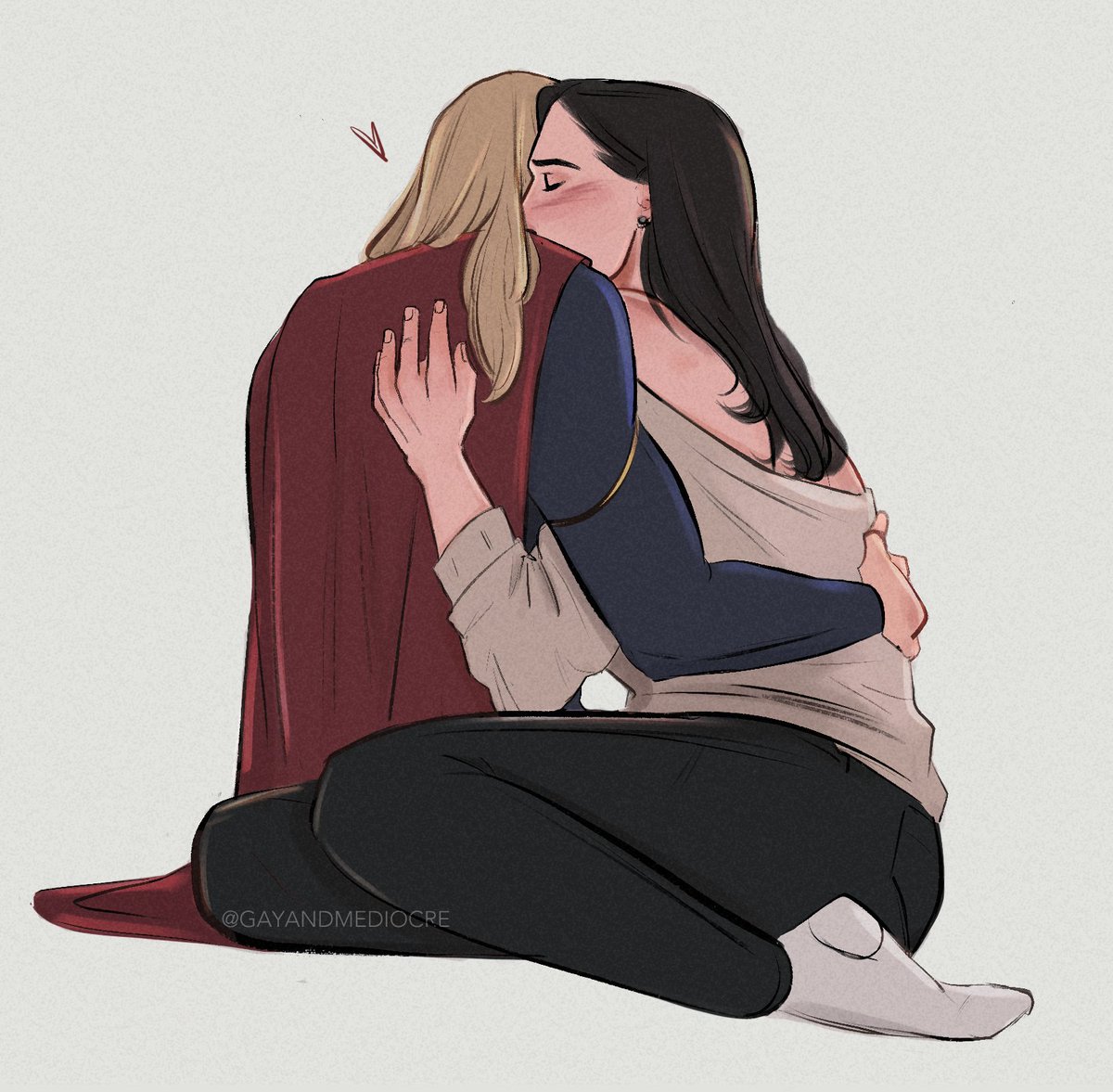 RT @gayandmediocre: here are some supercorp cuddles bc they're soft an...