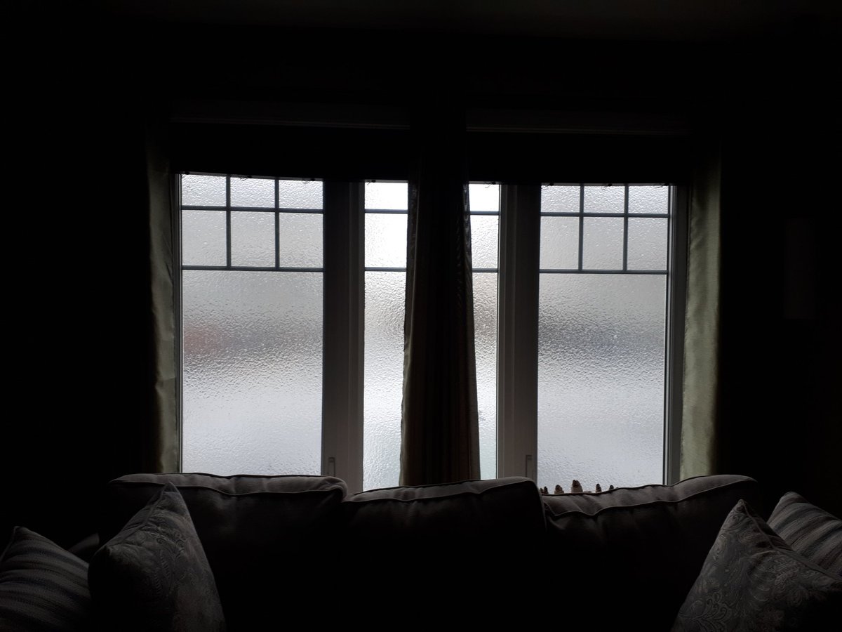 Melinster's tweet image. No need for curtains in Les Coteaux!

#QuebecWeather #Ice