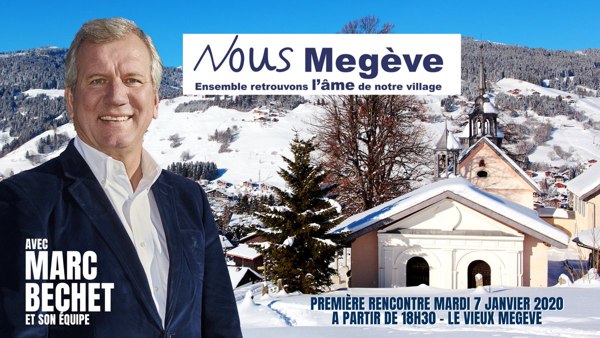 NousMegeve's tweet photo. Vous êtes toutes et tous invités à la première rencontre de NousMegève, la liste de rassemblement pour les élections municipales de Megève ! Rendez-vous le mardi 7 janvier au Vieux Megève à partir de 18H30 !
#nousmegeve #megeve2020 #megeveestderetour https://t.co/KhvAjPvOCi