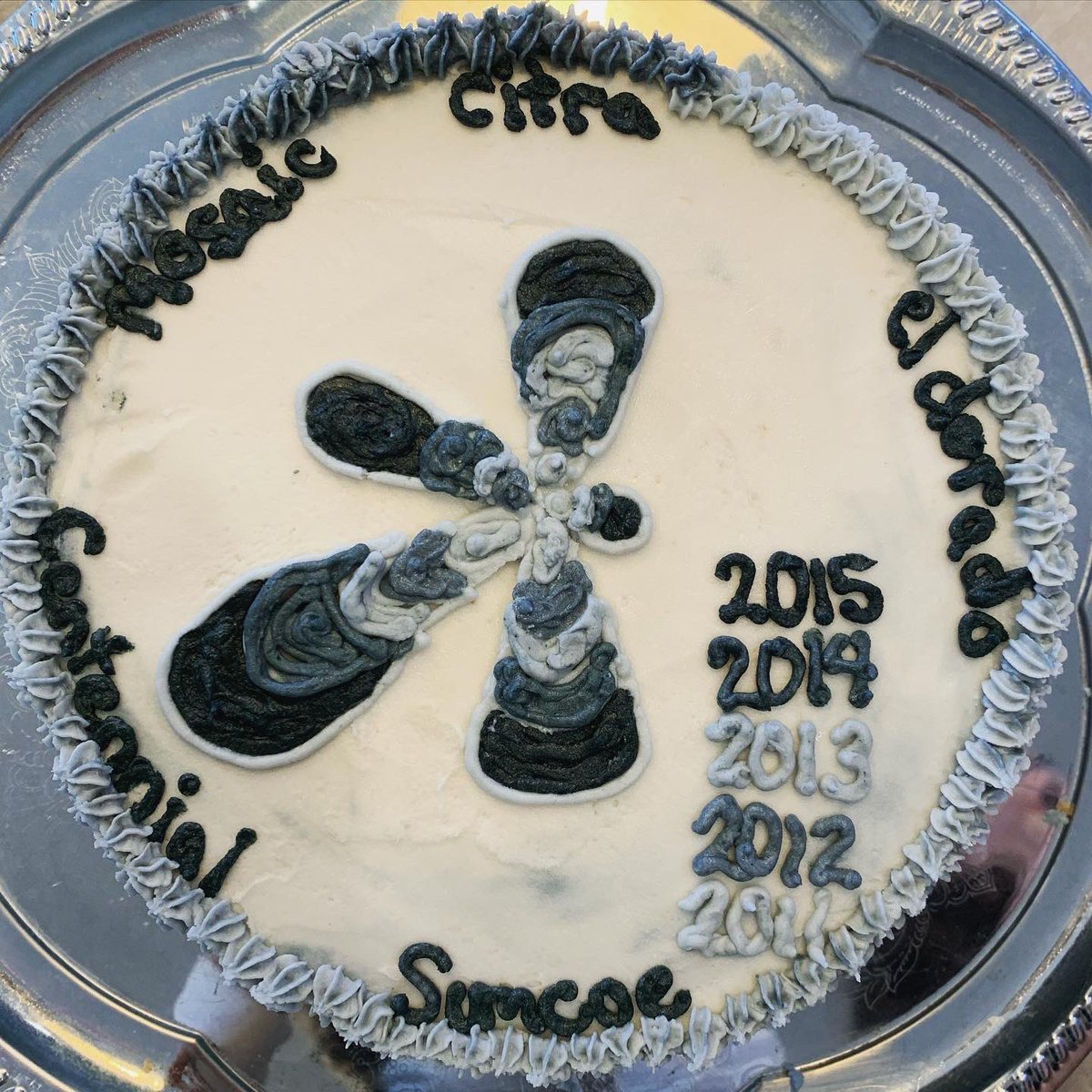 shu251's tweet photo. My birthday was a few days ago and @markiebeth made me a nerd cake. Grey scale data viz cake reporting per year hop harvest in acres ๐ค๐๐๐บ #ipromiseimnotthatdifficult #goodwifealert #IPAfrosting โค๏ธ #DataScience #datacake #DataViz #sweetdata https://t.co/ZwDd4wR6e3