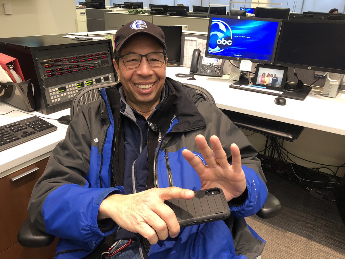 Michinok's tweet image. Saying goodbye to photojournalist Marc Cam today here at Action News after over 40 years of service!! You’ll be missed! @6abc