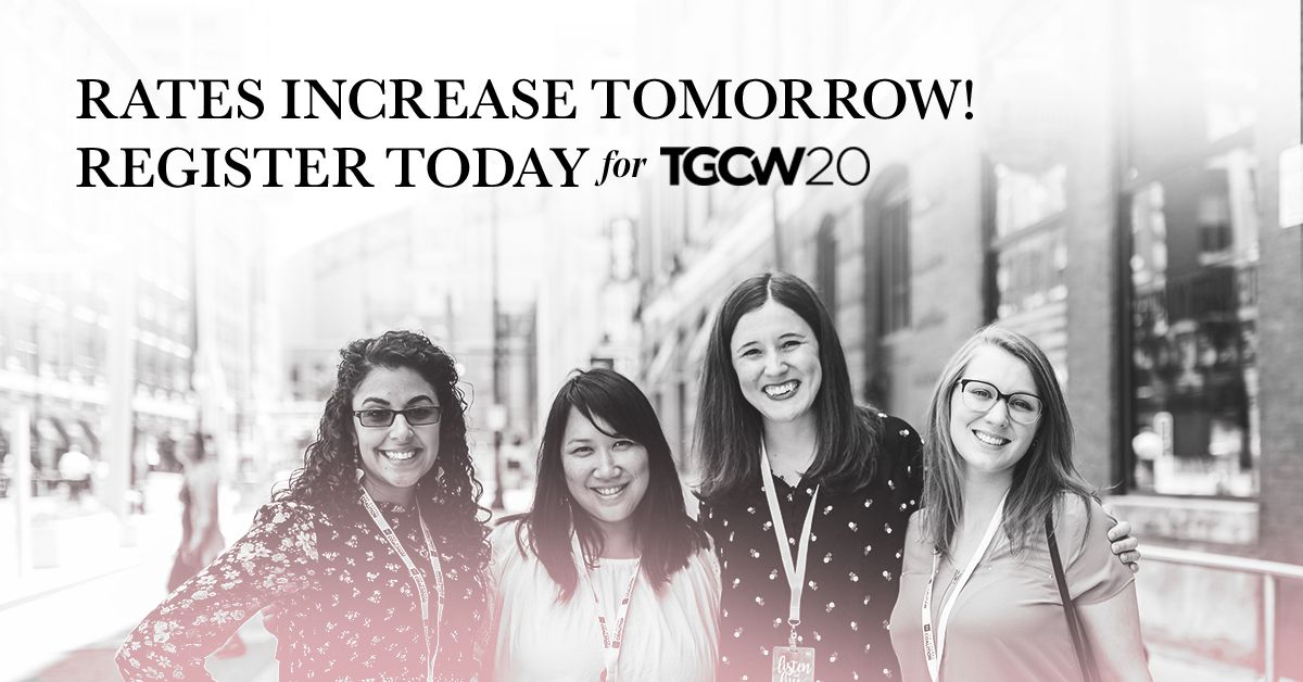 TGC's tweet photo. #TGCW20 rates up tomorrow. Register today and save!
https://t.co/vf0uJxg0hl https://t.co/xI9969n2V9