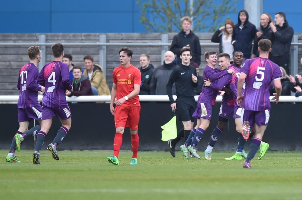 LboroStudentsFC's tweet photo. #decaderecap 2016-17 📸 The Scholars beat  Liverpool U18s 2-0 at the stadium with goals from Luke Trotman and @mattycrookes11 

#uptheboro #wherehistorybegins https://t.co/kQP6jprc47
