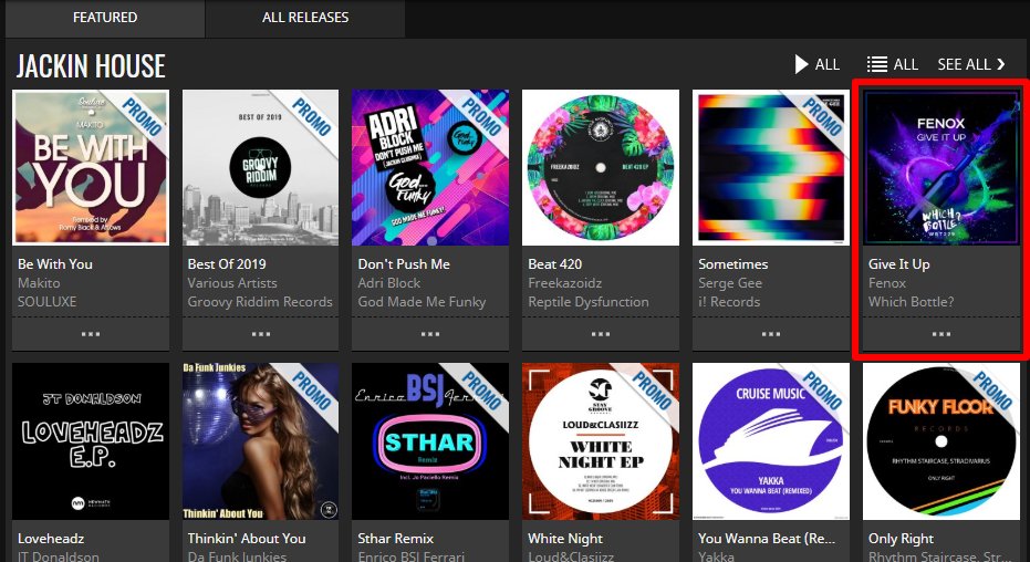 Unbelievable triple support from <a href="/Traxsource/">Traxsource</a> for "Give It Up" by <a href="/FenoxMusic/">Fenox</a>! This banger is now featured in Jackin House genre and supported in two official charts: "Essential Jackin" and "Hype Chart"! Fantastic gift! Buy link: bit.ly/2QuEV0N
#HouseMusic #Traxsource