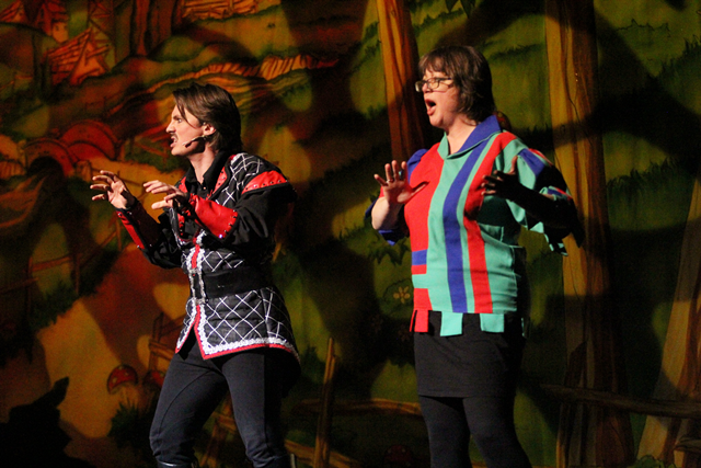 VicTheatre's tweet photo. A huge thanks to Claire and Lizzie our fantastic British Sign Language interpreters for bringing our pantomime Beauty &amp; the Beast to life for our deaf &amp; hearing impaired visitors once again this year.
#Theatre4All #HalifaxPanto https://t.co/PKGnvEB1i8