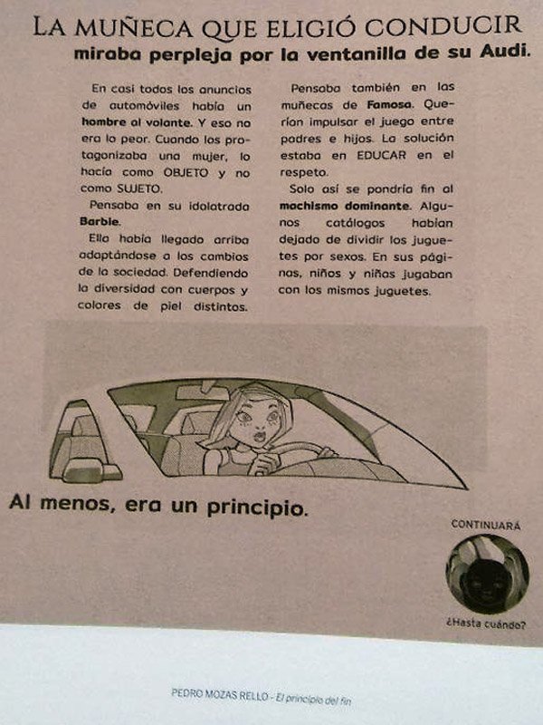 pedromozasrello's tweet photo. Otro libro en el que me ha encantado participar en este 2019: "Hola, tú a mí no me conoces", dentro de la propuesta #OVER_ del @clubdecreativos. Y mi homenaje a "la muñeca que eligió conducir". @AlejandraChaG @cp08210 @juswings @UschiHenkes @PiensaSexi #publicidad #Marketing https://t.co/2Zr85kZBgK