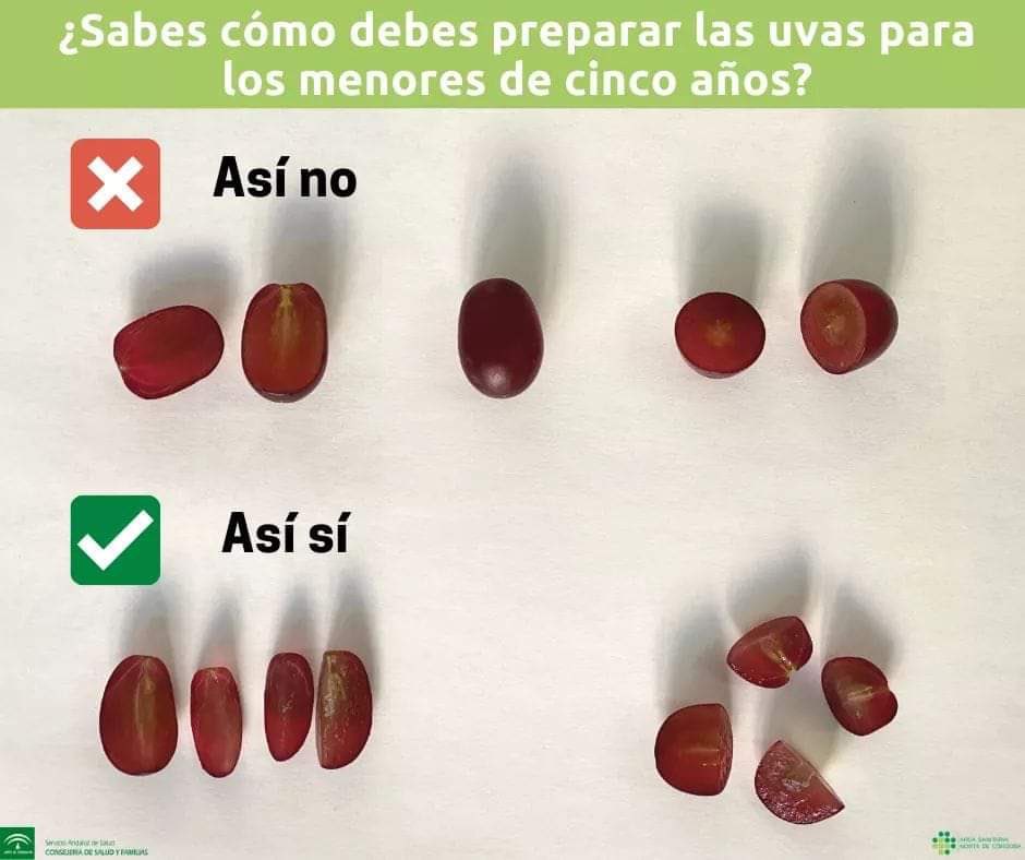 MdcnCabreada's tweet photo. ¿ESTÁIS CON LOS PREPARATIVOS PARA LA CENA DE FIN DE AÑO? ¿NO QUERÉIS QUE NADIE SE PIERDA LA TRADICIÓN DE LAS 12 UVAS? ASÍ DEBEN TOMAR LAS UVAS LOS MENORES DE 5 AÑOS Y PERSONAS CON PROBLEMAS DE DEGLUCIÓN. PODEMOS EVITAR MUCHAS DESGRACIAS https://t.co/xGVdsH7uDn