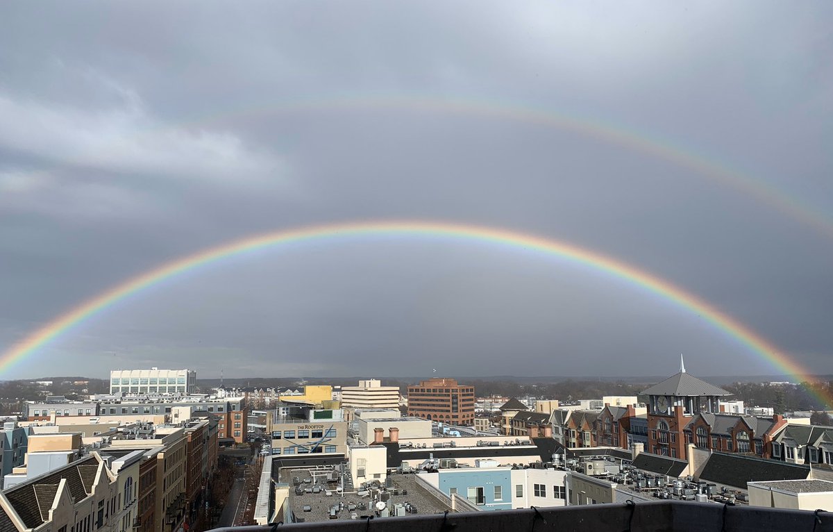 ivfoto's tweet photo. Double rainbow over Rockville Town Square! @Rockville411 @capitalweather https://t.co/ufsjohLh8E