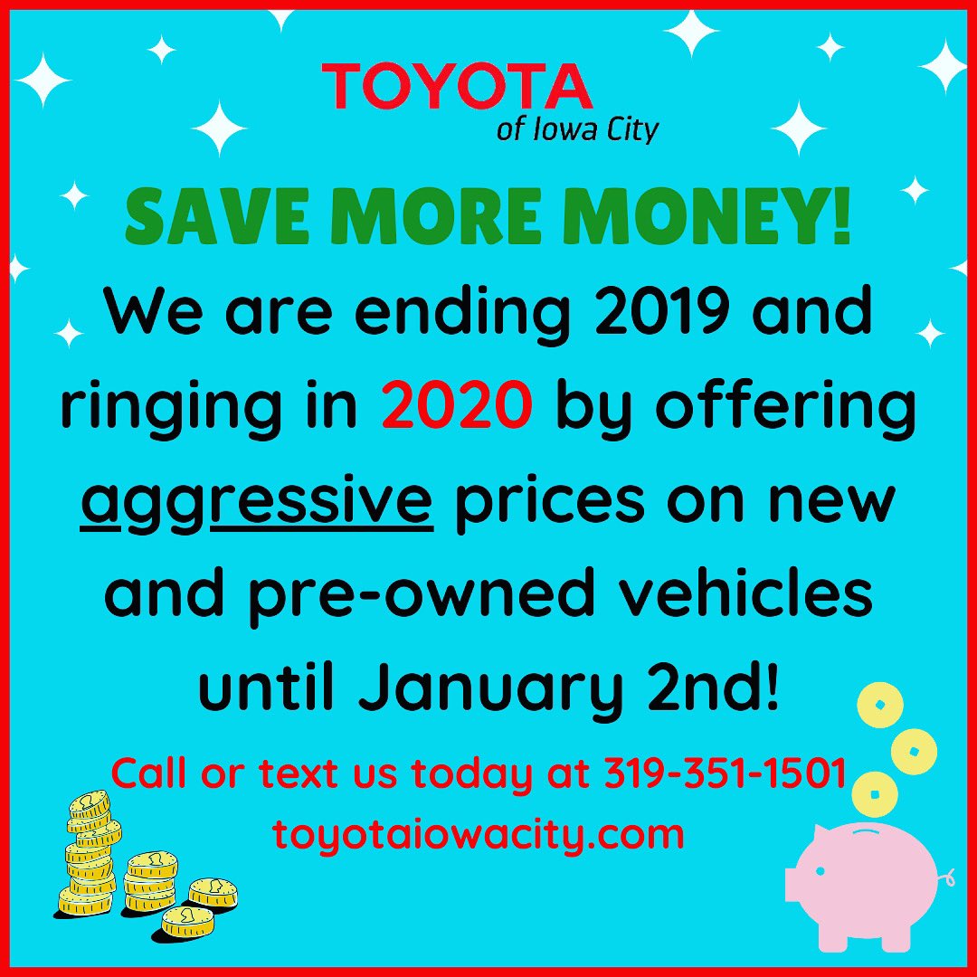 #aggressivepricing #savemoney #toyota #newyear #2020 #2019 #newcar #usedcars #usedcarsforsale #newcars #newcarsforsale