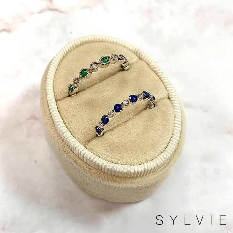 sylviejewelry's tweet photo. Start the #NewYear off fresh with a pop of color from #SYLVIE! Our #StackableBand picks are the perfect addition to your #WeddingSet for 2020! https://t.co/RETFlM5Uqo
(Style shown: B0062 & S1P14 Matching Band) #Diamonds #WeddingBands #Gifts #Jewelry #Love #SylvieCollection https://t.co/A1AxheRJKw