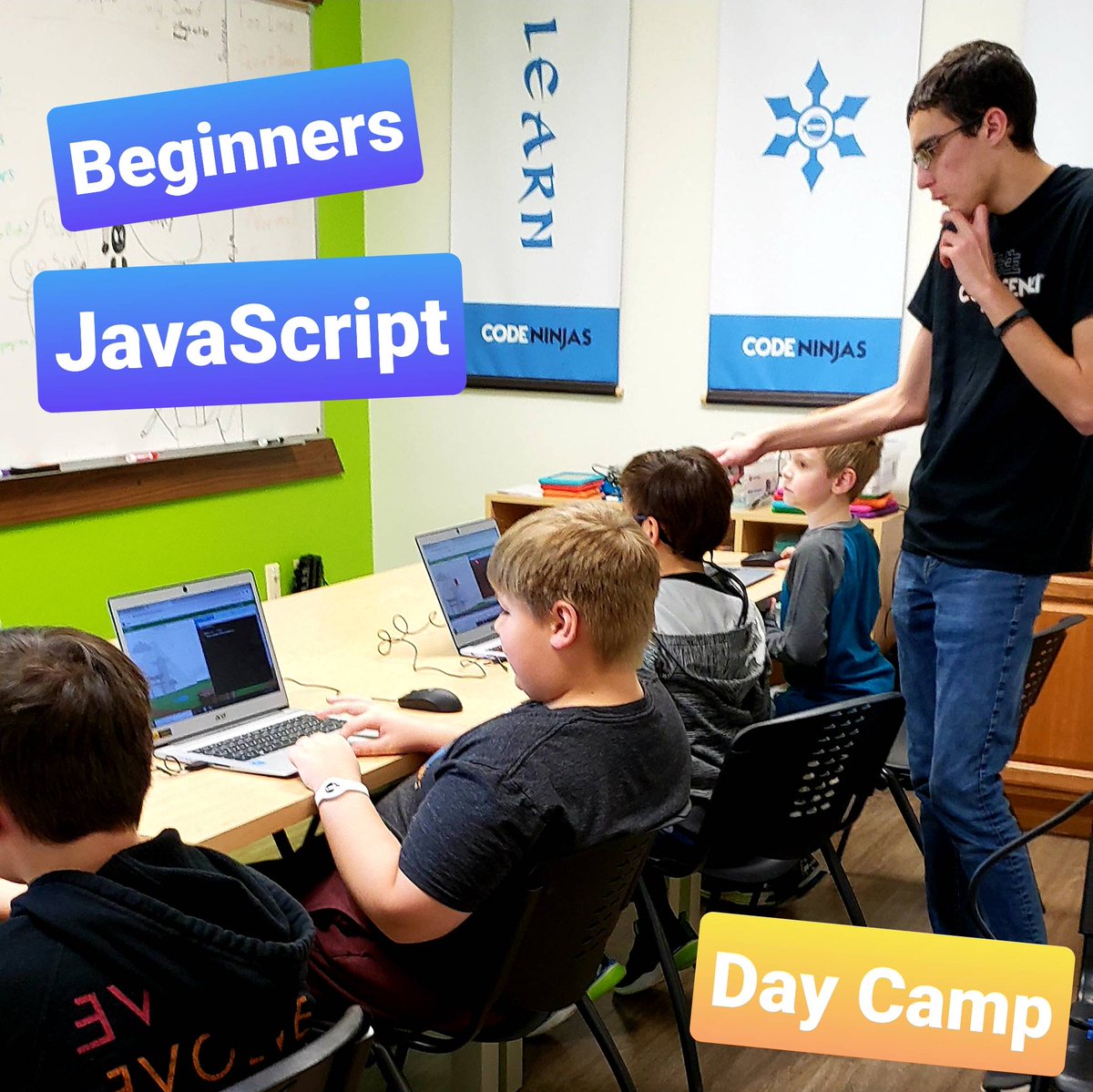 CodeNinjaHanovr's tweet image. These Ninjas are taking advantage of their days off school and discovering JavaScript! "I'm coding now!" has been the best thing we've heard today! ⛩👨💻🤖
#HIYAH #CodeNinjasHanover #CreateFun #JavaScript #success #preparethemnow #futurejobs