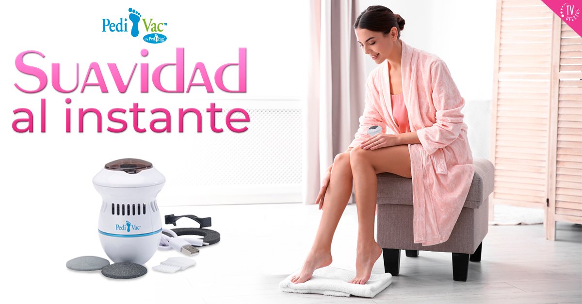 tvofertasmex's tweet photo. Gracias al removedor de impurezas #PediVac ¡Lucirás una piel suave y tersa! 😍 Además de que es súper fácil utilizarlo, llévalo contigo a todos lados.

¡Adquiérelo ahora mismo por éste medio! ❤️ #tvofertasmex #FelizLunes https://t.co/YSsBeRlHsw