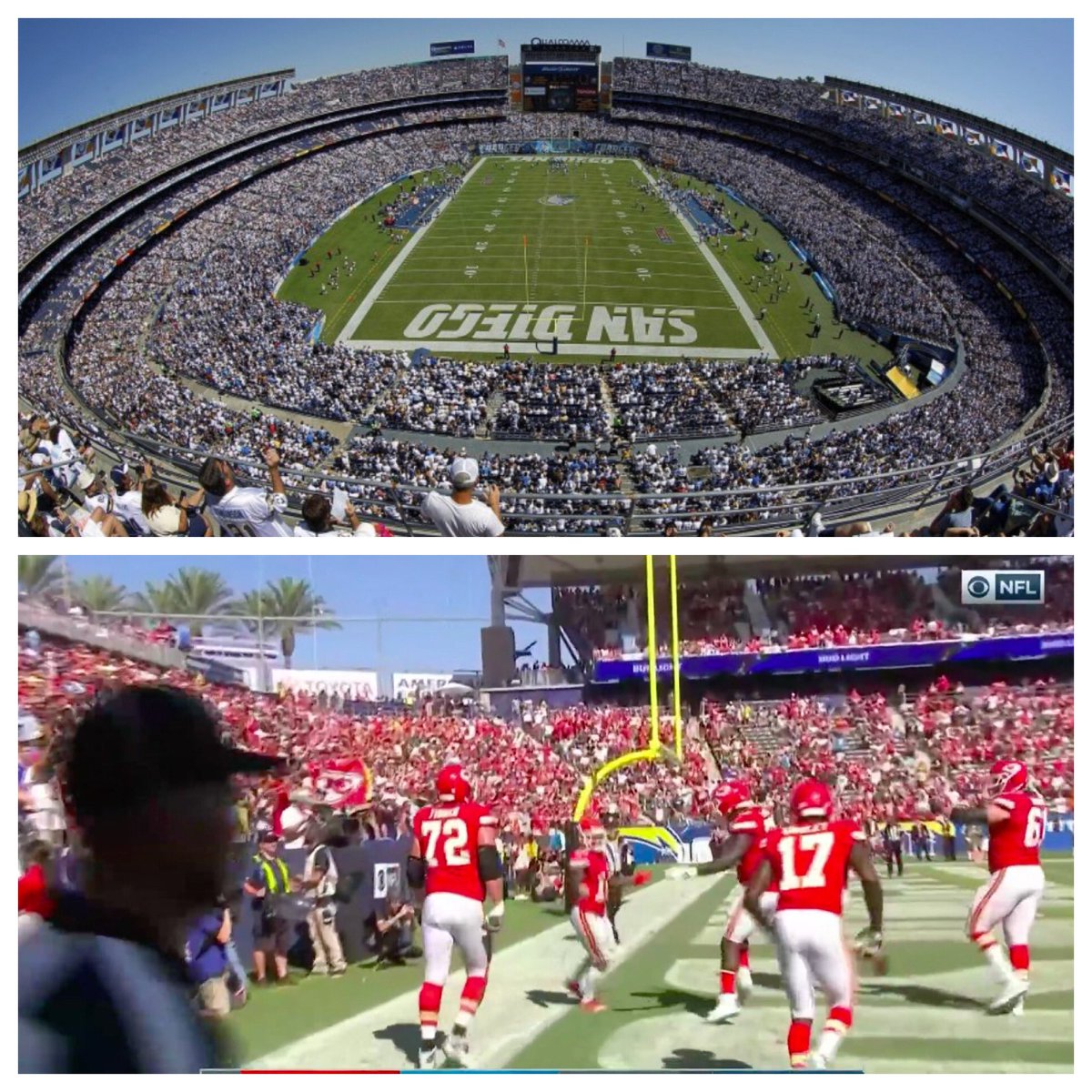 candice61812's tweet photo. #Chargers home crowd at the beginning of the decade vs the end of the decade. https://t.co/xoNHpVlfoR