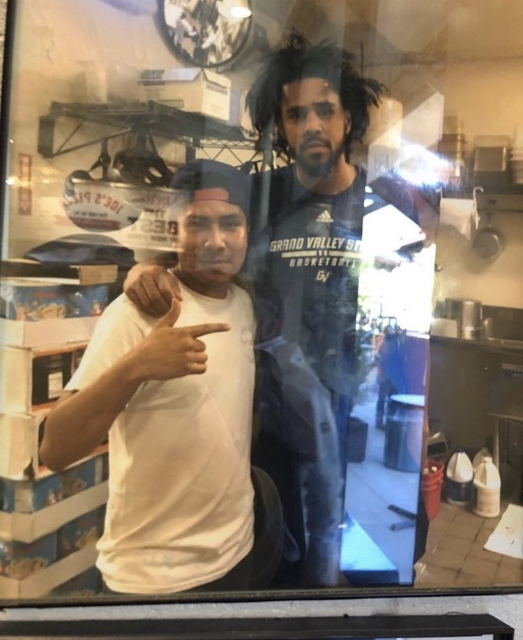 Coming in at #2 on the list, J. Cole wearing a GV Basketball shirt 🏀👀