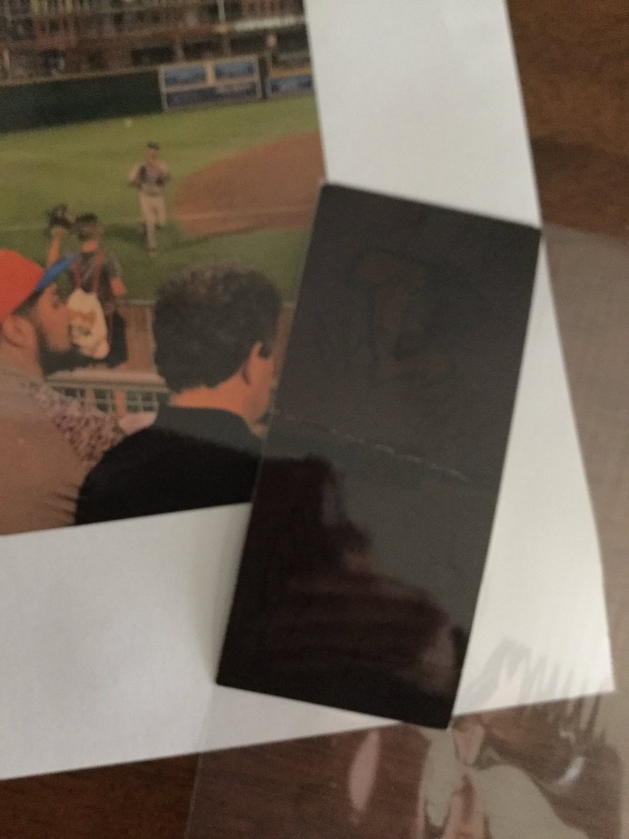 Scheck48's tweet photo. @wmwhitecaps one of my son’s summer highlights - catching this ball from @Greene21Riley and getting his autograph at the last game vs the Lugnuts. Unfortunately we ruined the autograph laminating it to create a keepsake. https://t.co/Mvvn9OHzY7