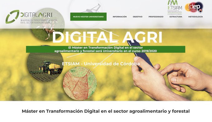 ETSIAMCordoba's tweet photo. 🗣️#ETSIAM2019 
¡El Máster @DigitalAgriUCO de  @Univcordoba se convertía en Máster Universitario Oficial para Curso 2019/20 ¡1ª y única universidad en España 🇪🇸con máster universitario en #Transformacióndigital del sector agroaliment. y forestal! 🌾🛸🛰 https://t.co/wEAtwnwP0u https://t.co/rPt6p1IhEd