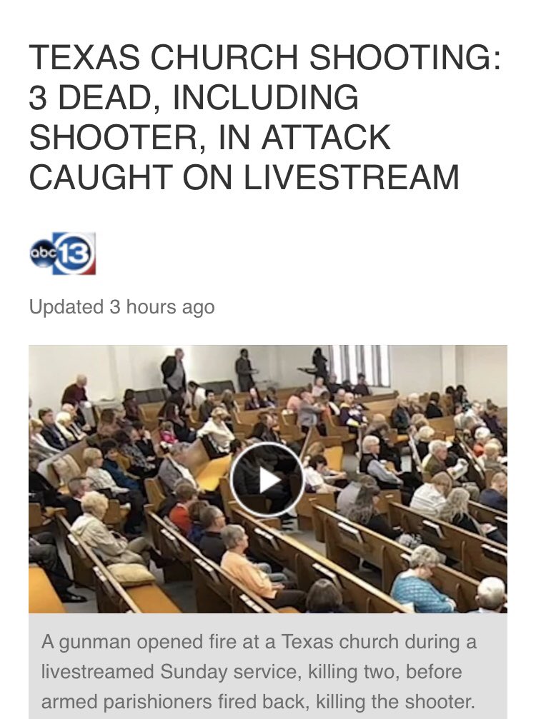 SherwinsTweets's tweet photo. #ICYMI Sacred grounds and churches are not off limits anymore.
I Guess the gunman did not know he wouldn’t be the only one armed.

PA Announcement:  Go get your CHL to carry this year 2020 #StayReady #DontGetReady Shoutout to the members of that church who were ready...  🙏🏾 https://t.co/4LQIsLWwFf