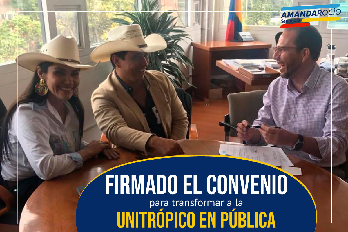 AmandaRocioG's tweet photo. Se firma el convenio de aportes permanentes con la Nación para garantizar el funcionamiento de la U. Pública @Unitropico. Gracias al pdte @IvanDuque por su compromiso,al @GobCasanare Alirio B. por su liderazgo, a la @AsambleaCas y a todos los que respaldan esta histórica gestión. https://t.co/g3xelsfZMV