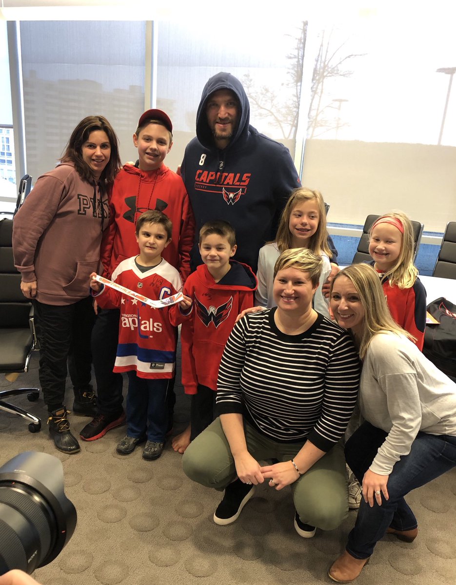 Thank you so much ⁦<a href="/ovi8/">Alex Ovechkin</a>⁩  ⁦<a href="/Capitals/">Washington Capitals</a>⁩ .  You made and incredible memory for these kids.  #classact