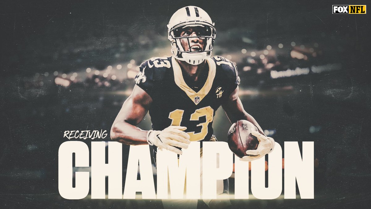 NFLonFOX's tweet photo. Congrats to the 2019 Receiving King, @Saints WR @Cantguardmike! https://t.co/gjDf3PKSMw