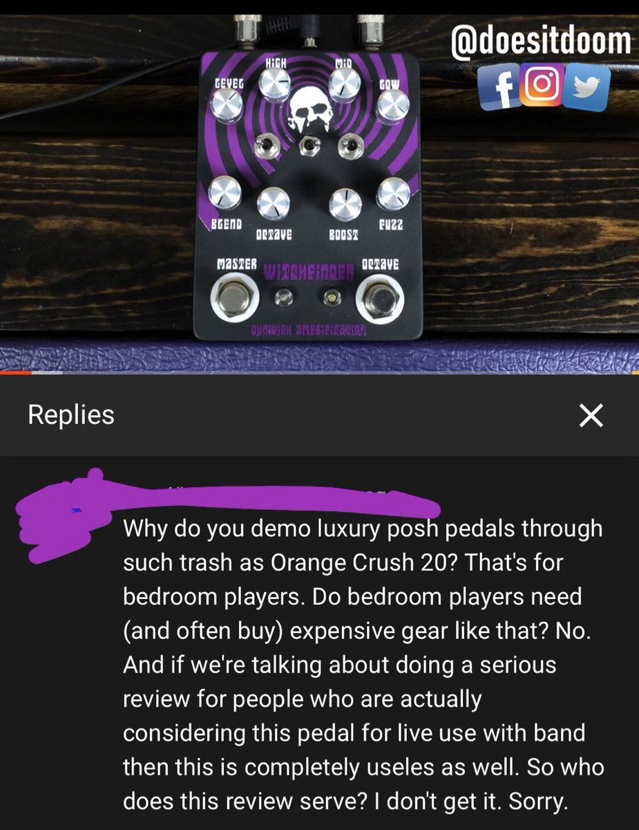 doesitdoom's tweet photo. What are your thoughts? 🔮🐐🍊
In-depth demo and discussion of the @dunwichamps WitchFinder Fuzz available now on YouTube! Link in bio @doesitdoom ⚡️🧙🏻♂️🐐
Demo: https://t.co/wpAZVd7wma
#dunwich #dunwichamps #dunwichamplification #magicpedals #hyperfuzz #superfuzz @OrangeAmps https://t.co/IBWY6KQrVi