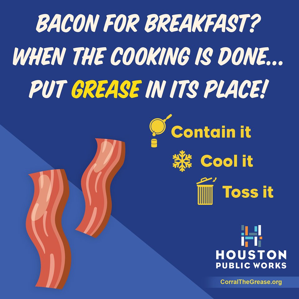 HouPublicWorks's tweet image. Everything is better with bacon...even Mondays.🥓😋#NationalBaconDay #NoGrease #HouPublicWorks