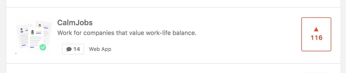 John200Ok's tweet image. CalmJobs now has 100+ upvotes on Product Hunt! Thanks to everyone who showed support by upvoting, leaving feedback, sharing on social media, etc...
producthunt.com/posts/calmjobs