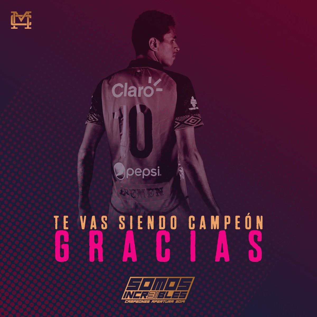 Rojos_Municipal's tweet photo. 👏🏼 Tu entrega, goles y asistencias nos ayudaron a conseguir el título. ¡Gracias por siempre defender este escudo! Quedas en la historia del 31 veces campeón. 
#EresIncr31ble 🔴🔵🏆 https://t.co/Y5LaDzxhM9
