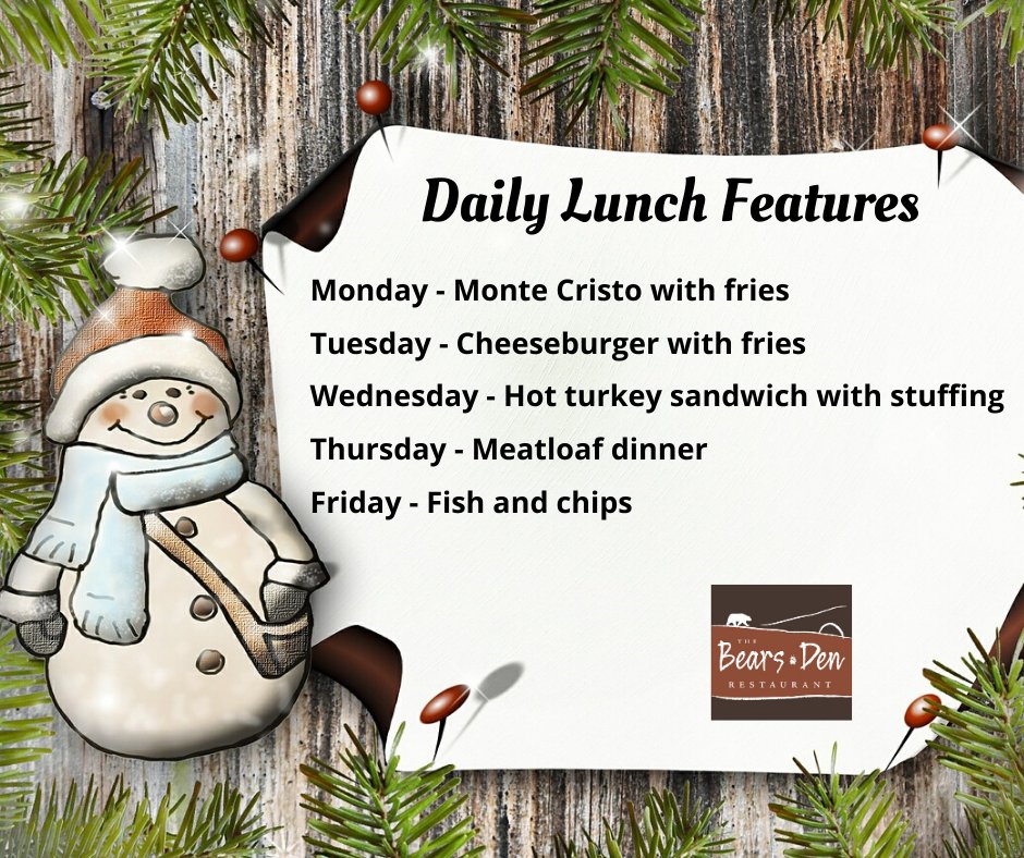 CoastPenticton's tweet photo. Here are the daily lunch features for this week, for our onsite restaurant, the #BearsDenRestaurant. #Breakfast #Lunch #Penticton #yum #bearsden https://t.co/aPG2QRmQw4