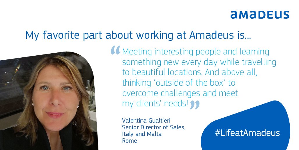 amadeushosp's tweet photo. An exciting #career in #hospitality #technology is waiting for you in 2020. Join us. https://t.co/a1AsI1ZzxK #LifeatAmadeus https://t.co/sRv3SoKueX