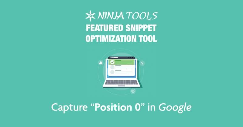 sejournal's tweet photo. Is your site earning Featured Snippets? Run 3 URLs for FREE using this robust Featured Snippet Optimization Tool from Internet Marketing Ninjas and get ACTIONABLE data you can use right now! https://t.co/mXnmHK5Fsh
#digitalmarketing #SEO #SEJPartner https://t.co/ViuE7nJG5n