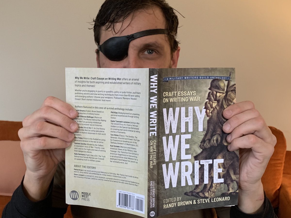 CarmenGentile's tweet photo. @FOB_Haiku @MilWritersGuild @beaverdalebooks @BattlefieldGD @chrisgingram @DoctrineMan @jbyerly81 @FTGNotebook @AN_Goldstein @PhilKlay @vanyaef @McCainJack @WWATMD @mil_LEADER @Msummerslowe @WarintheFuture @kate_germano @JessicaScott09 @DoctorFaz @goat_path @matthew_komatsu @gaylelemmon @HalWilson_ @DEF_Aus @helmandproject @IowaRedBulls @StevenLeeMoore @USNationalGuard @StrongerAtBP @thewarhorsenews @TeamRWB @ShmoF16 @alexzfinley @ImDavidAbrams @maxbrooksauthor @peterwsinger @august_cole @RogerMisso @poetinpinkshoes @HughJMartin @KoriSchake @JABell27 @tomricks1 @Mick_Cook @DeadPrussianPod @War4Idiots @CarlForsling @SpencerGuard @DivergentOption @rkambury Finally got my hands on a copy of “Why We Write,” a fantastic collection of essays about war writing. However I’m not so sure about this joker on page 82 telling “Some True Lies about Conflict Reporting.” He seems fishy. #whywewrite #books #war #warwriting https://t.co/VSia4b1J87