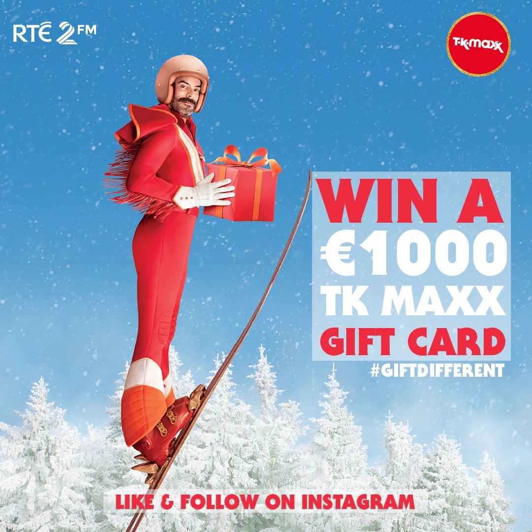 RTE2fm's tweet photo. Our friends at @TKMaxx_IE have given us an INCREDIBLE โฌ1000 Gift Card to help you gift a little differently this Christmas ๐
All you gotta do is RT this and head over to our Instagram ๐
https://t.co/nAJjueXJ2O
#GIFTDIFFERENT https://t.co/eVLBu6eWBp