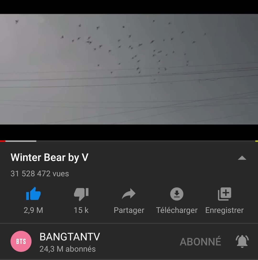 BTSFRANCE_'s tweet photo. [#BTSFranceYoutubeParty]

Nous débutons cette nouvelle stream party avec :

▶️ 31 528 472 vues pour Winter Bear
▶️ 126 401 472vues pour Singularity
- 🐉
#Streamsingularity
#StreamWinterBear https://t.co/FgGH6rREb7