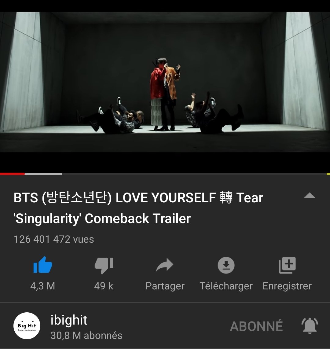 BTSFRANCE_'s tweet photo. [#BTSFranceYoutubeParty]

Nous débutons cette nouvelle stream party avec :

▶️ 31 528 472 vues pour Winter Bear
▶️ 126 401 472vues pour Singularity
- 🐉
#Streamsingularity
#StreamWinterBear https://t.co/FgGH6rREb7