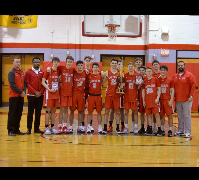 Lakeland_Hoops's tweet photo. 🚨 2019 Lakeland Holiday Classic

Championship Game: Final Score
Lancers 68
Sussex Tech 30

🏀 Great team effort today. Congratulations to our all tournament player, Drew Berkenbush and tournament MVP, Shane Stapleton! 🏆 

#TTP
#WeNotMe https://t.co/FP0rC15QYJ
